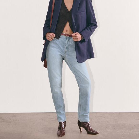 EVERLANE The 90s Cheeky Jean Vintage Sunbleached Blue Sz 29 Ankle NWT {EE49} - Picture 1 of 5